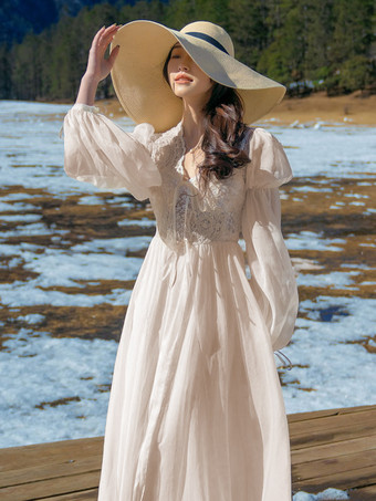 ブライダル パジャマ ホワイト レース パジャマ 2ピース Vネック 長袖 ランジェリー