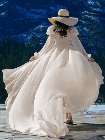 ブライダル パジャマ ホワイト レース パジャマ 2ピース Vネック 長袖 ランジェリー