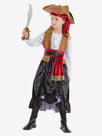 ハロウィン海賊コスチュームキッドドレスハットサッシュ衣装