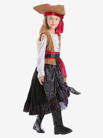 ハロウィン海賊コスチュームキッドドレスハットサッシュ衣装