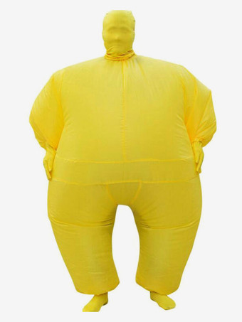 イエロー大人のためのハロウィン忍者インフレータブルコスチューム