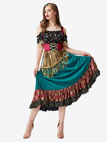 ハロウィンコスチュームジプシーフラメンコダンスコスチューム