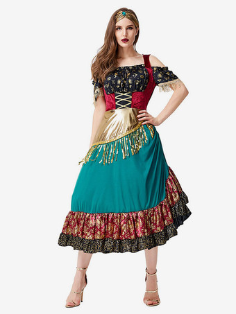 ハロウィンコスチュームジプシーフラメンコダンスコスチューム