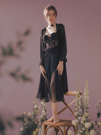 ベビードール ランジェリー 女性 ベビードール ホワイト バックレス ポリエステル セクシー