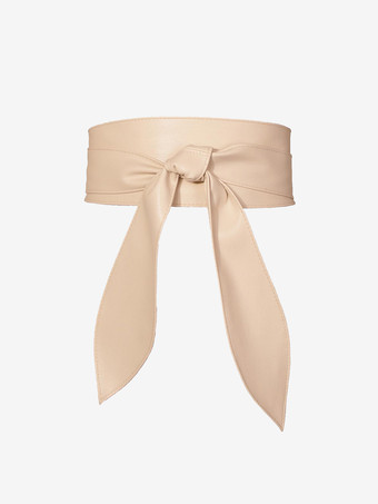 アイボリー レディースファッションベルトリゾートウェアサッシュ無地