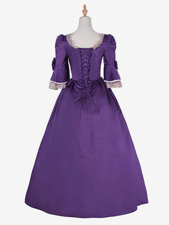 中世 ドレス 女性用 プリンセス 貴族ドレス パープル ロココ調 マルディグラ レトロ ヨーロッパ 宮廷風 中世 ドレス・貴族ドレス
