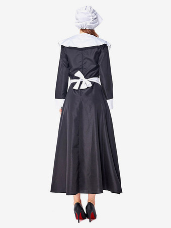 プリンセス 女性用 貴族ドレス 中世 ドレス ブラック ポリエステル マルディグラ エプロン チョーカー 髪飾り ドレス メイド 中世 ドレス・貴族ドレス ヨーロッパ 宮廷風 レトロ