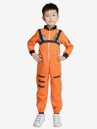 orange Costumes d'Déguisements Halloween pour les enfants Jumpsuit de l'astronaute orange polyester polyester