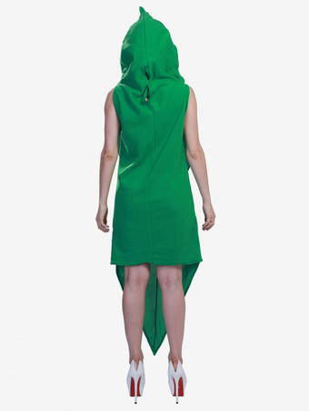 大人のフードコスチュームピーセコッドグリーンハロウィンコスチューム