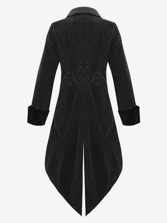 男性ヴィンテージ服スタンドカラー貴族スタイルゴシックタキシードブレザーコートハロウィン バーガンディ