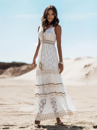Looking For An Affordable White Boho Beach Dress Under $40? - Jennysgou