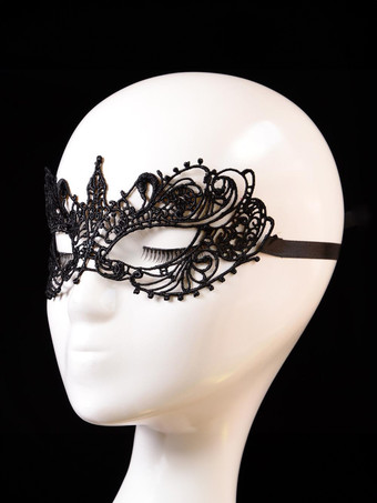 セクシーグッズ　ブラック　ダンスパーティー　レース　アイパッチ　調整可能　マスク　