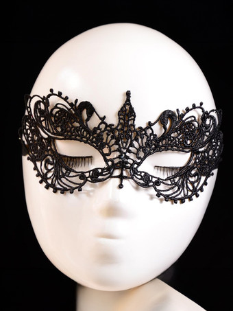 セクシーグッズ　ブラック　ダンスパーティー　レース　アイパッチ　調整可能　マスク　