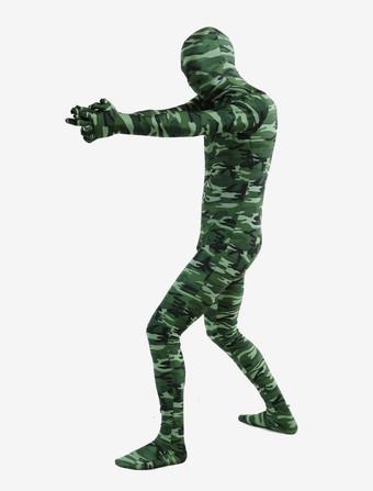 Morph Suit Dark Green Camouflage Lycra Spandex Zentai Suit Unisex Full Body  Suit - Milanoo.com