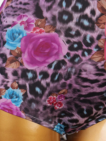 社交ダンスの衣装パープル女性のライクラスパンデックスセットトップダンスドレス