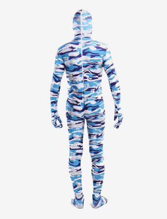 カモフラージ全身タイツ パターニング全身タイツ　ハロウィン　コスチューム　マルチカラー　カモフラージュ柄　フルボディ　ライクラ・スパンデックス　大人用　ユニセックス　 ハロウィン