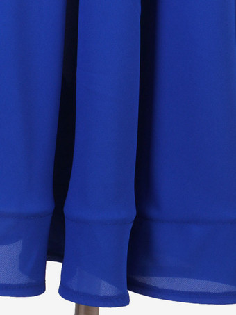 社交ダンスドレスコスチュームロイヤルブルーレディースライクラスパンデックスドレス