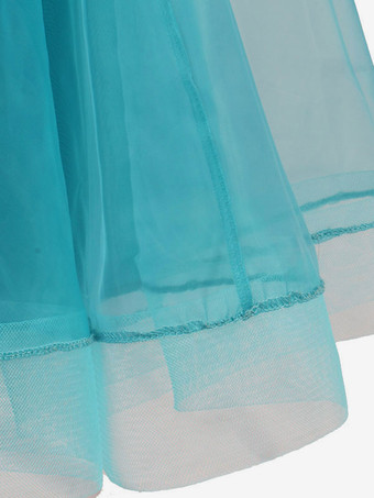 社交ダンスドレスコスチュームシアンブルーレディースライクラスパンデックスセットドレスダンスウェア