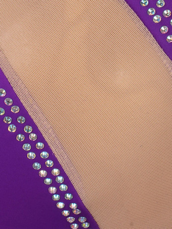 ラテンダンスコスチュームパープルレディースセットライクラスパンデックスドレスダンスコスチュームコスプレコスチュームハロウィン