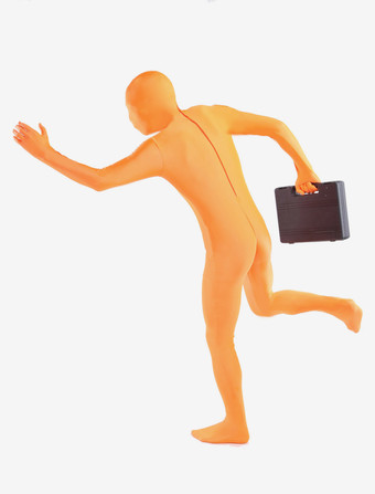 全身タイツ　オレンジタイツ　ピュア　透明人間　ニンジャ　舞台　演劇　仮装　変装　パーティー衣装　イベント　宴会　コスチューム