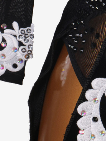 ラテンダンスコスチューム黒人女性のライクラスパンデックスドレス