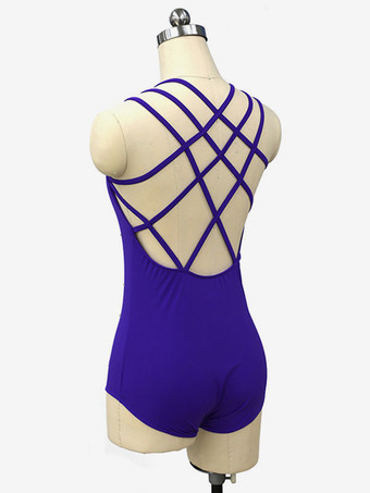 スケートドレスブルーポリエステルダンス衣装