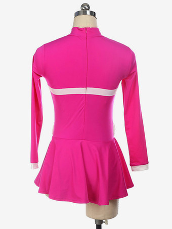 スケートドレスローズ韓国のベルベットダンス衣装