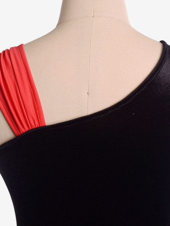 スケートドレス黒韓国ベルベットダンス衣装