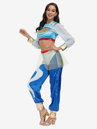 ベリーダンスコスチュームジャスミンアラジンハロウィン2点セット