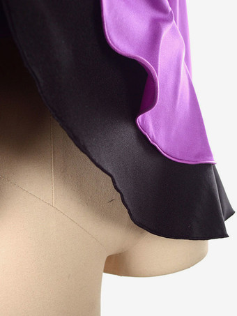 スケートドレスピンクポリエステルツートンダンスのコスチューム