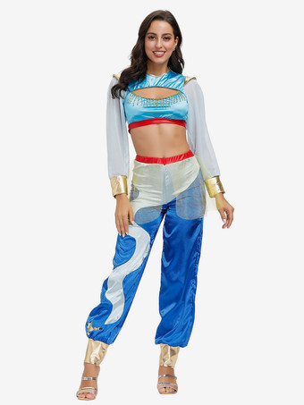 ベリーダンスコスチュームジャスミンアラジンハロウィン2点セット