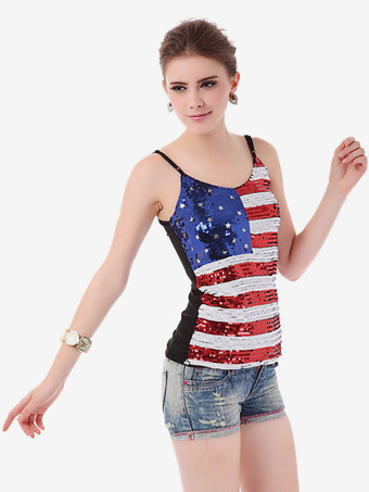 レッドダンス衣装　ヒップホップ　大人用　ライクラ・スパンデックス　女性用　グリッター　パフォーマンス　