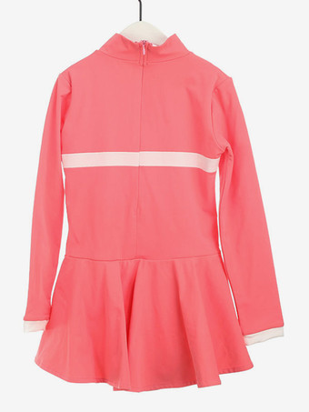 スケートドレスローズ韓国のベルベットダンス衣装