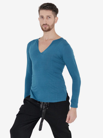 ティールダンス衣装　インターナショナルダンス　無地　男性用　社交ダンサー　大人用　パフォーマンス　トップス　