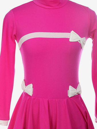 スケートドレスローズ韓国のベルベットダンス衣装