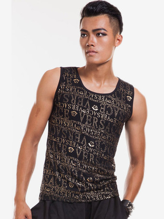 ブラック ジャズダンスコスチュームメンズスパンコールグローターベストダンストップ