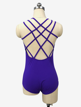 スケートドレスブルーポリエステルダンス衣装