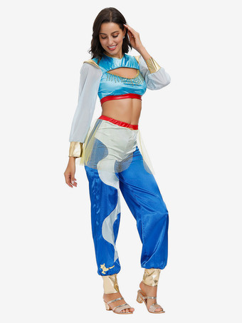 ベリーダンスコスチュームジャスミンアラジンハロウィン2点セット