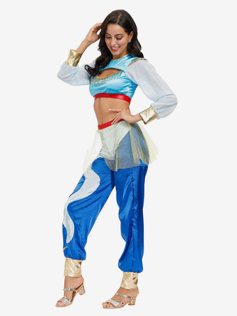 ベリーダンスコスチュームジャスミンアラジンハロウィン2点セット