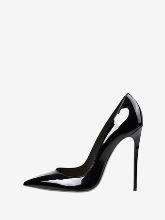 Черные сексуальные туфли на высоком каблуке с острым носком на шпильках для женщин