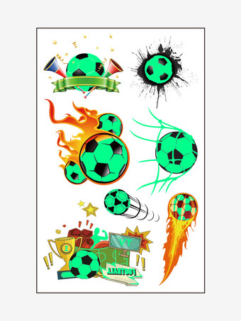 10 Stück Fußball-Tattoo-Aufkleber