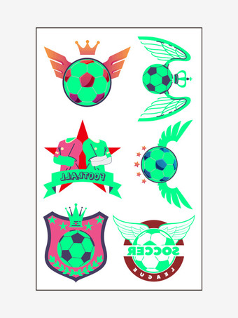 10 Stück Fußball-Tattoo-Aufkleber