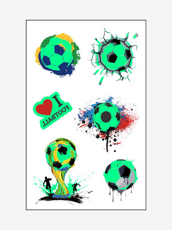 10 Stück Fußball-Tattoo-Aufkleber