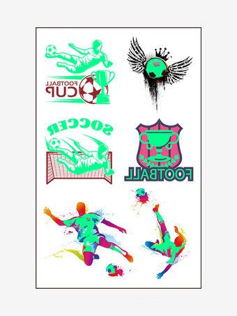 10 Stück Fußball-Tattoo-Aufkleber