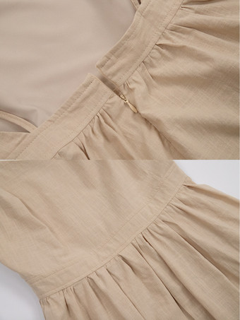 ボヘミアンドレス Vネック ノースリーブ バックレス カジュアル サマービーチドレス