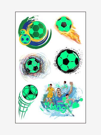 10 Stück Fußball-Tattoo-Aufkleber