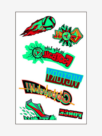 10 Stück Fußball-Tattoo-Aufkleber