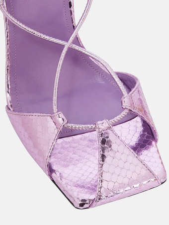 女性用サテンパーティーシューズブルーレースアップハイヒールサンダルシューズ