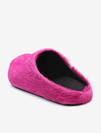 Women Winter Slippers Faux Fur Hair Round Toe slides