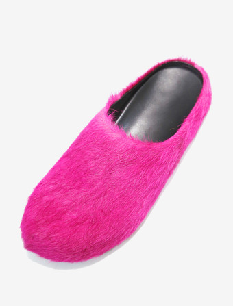 Women Winter Slippers Faux Fur Hair Round Toe slides